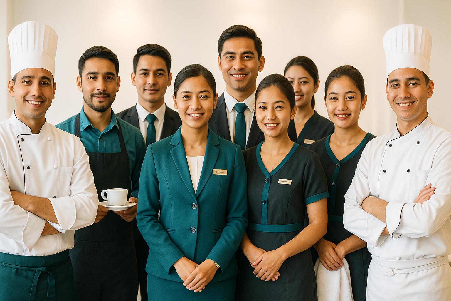 Hospitality service in luxury hotel environment